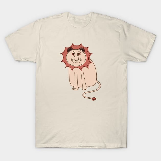 Friendly pink lion - paper cut-out T-Shirt by Obstinate and Literate